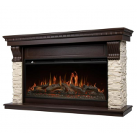 Каминокомплект: Очаг Royal Thermo Аврора RTFP/P-AR40LS, портал Мичиган 42/40/36 камень молочный